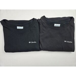 Columbia Sportswear Mens T Shirt Lot of 2 Black Logo Tee Big Tall 4XT 4TL